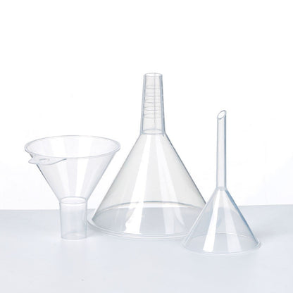 Lab Plastic Funnel Disposable Funnels Thickened Long Neck Tapered Triangular Funnel