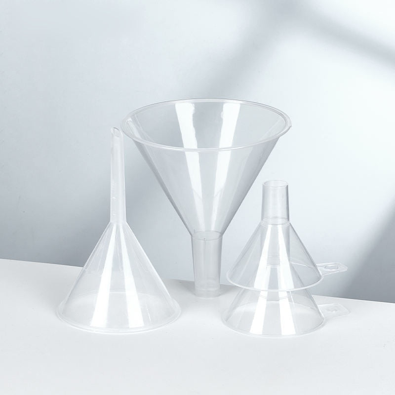 Lab Plastic Funnel Disposable Funnels Thickened Long Neck Tapered Triangular Funnel