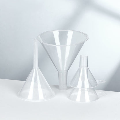 Lab Plastic Funnel Disposable Funnels Thickened Long Neck Tapered Triangular Funnel