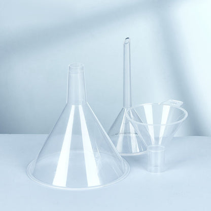 Lab Plastic Funnel Disposable Funnels Thickened Long Neck Tapered Triangular Funnel