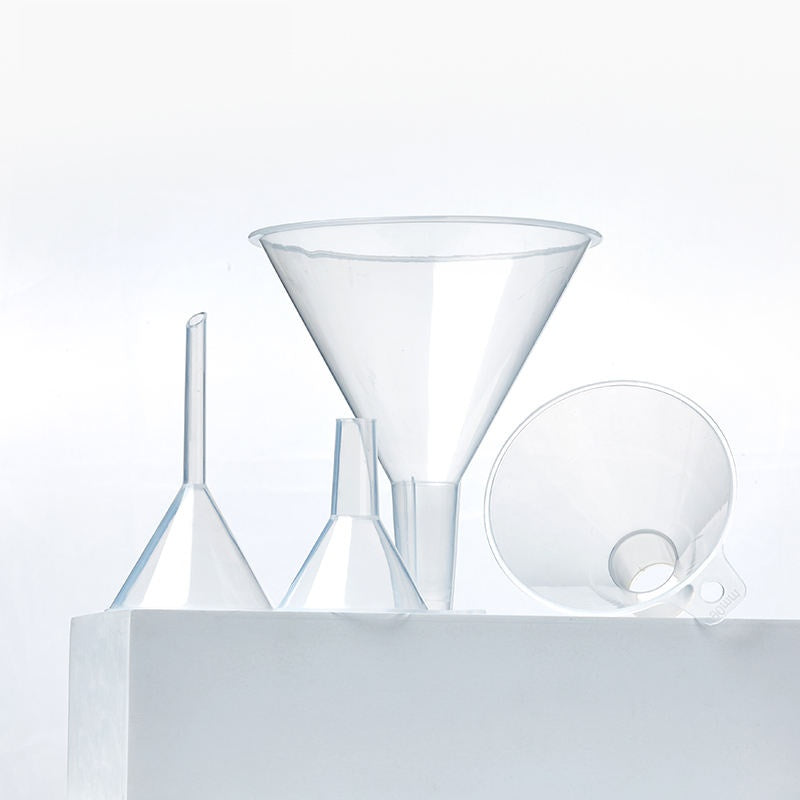 Lab Plastic Funnel Disposable Funnels Thickened Long Neck Tapered Triangular Funnel