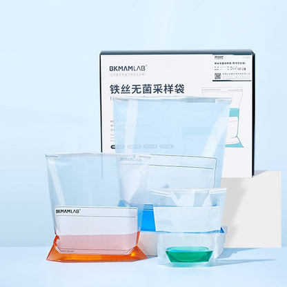 Sterilized Whirl Pack Sample Bags Lab Consumables Iron Wire Sampling Bag Collection Bag