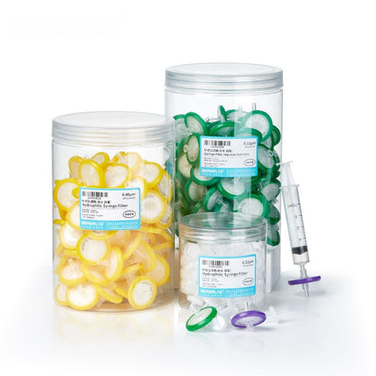 Biological Disposable Sterile Syringe Filter 0.22 0.45um PES Nylon Hydrophobic Hydrophilic Syringe