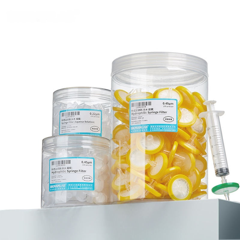 Biological Disposable Sterile Syringe Filter 0.22 0.45um PES Nylon Hydrophobic Hydrophilic Syringe