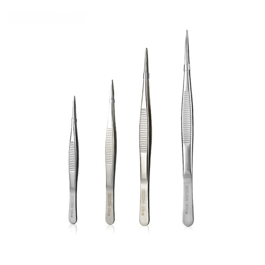 Lab Stools for Experiments Straight Head Elbows Steel Tweezer 304 Stainless Steel Tweezers