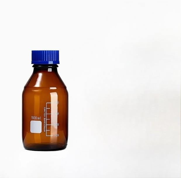 250ml Borosilicate Glass Round Laboratory Bottle with Blue Screw Cap for Media Storage and Reagents