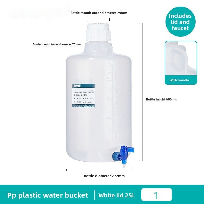 009 Bioplastic PP Laboratory HDPE for Distilled Pure Water Storage Bucket Bottom-Mouth Bottle