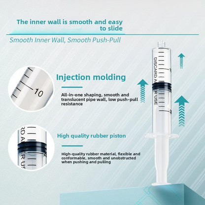 Disposable Plastic Sampler Screw-Thread Socket Injector Lab Syringe Needle Filter