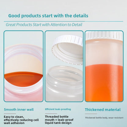 High-Speed Centrifuge Bottle Plastic Flat Bottom High Temperature Resistant USP Class VI PP Screw