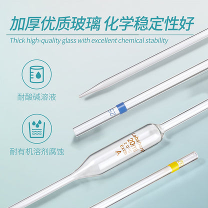 Large Belly Pipette Thickened Material Glass Dropper Fat Belly a Grade Passable Single Label 1-100ml
