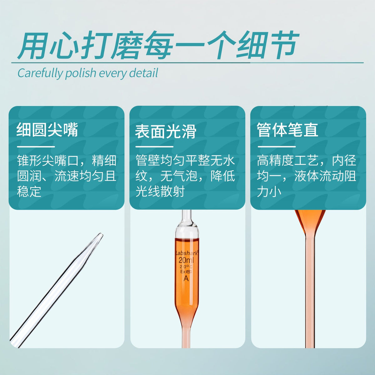 Large Belly Pipette Thickened Material Glass Dropper Fat Belly a Grade Passable Single Label 1-100ml