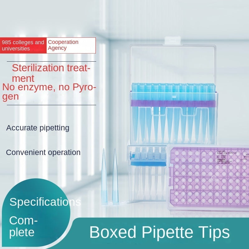 Sterile Enzyme-Free Plastic Pipette Filter Cartridges and Tips Boxed Laboratory Pipettes