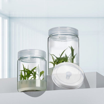 Glass Tissue Culture Bottles/Plant Glass Jar with Plastic Breathable Lid/Sealing Lid, 240-1000ml