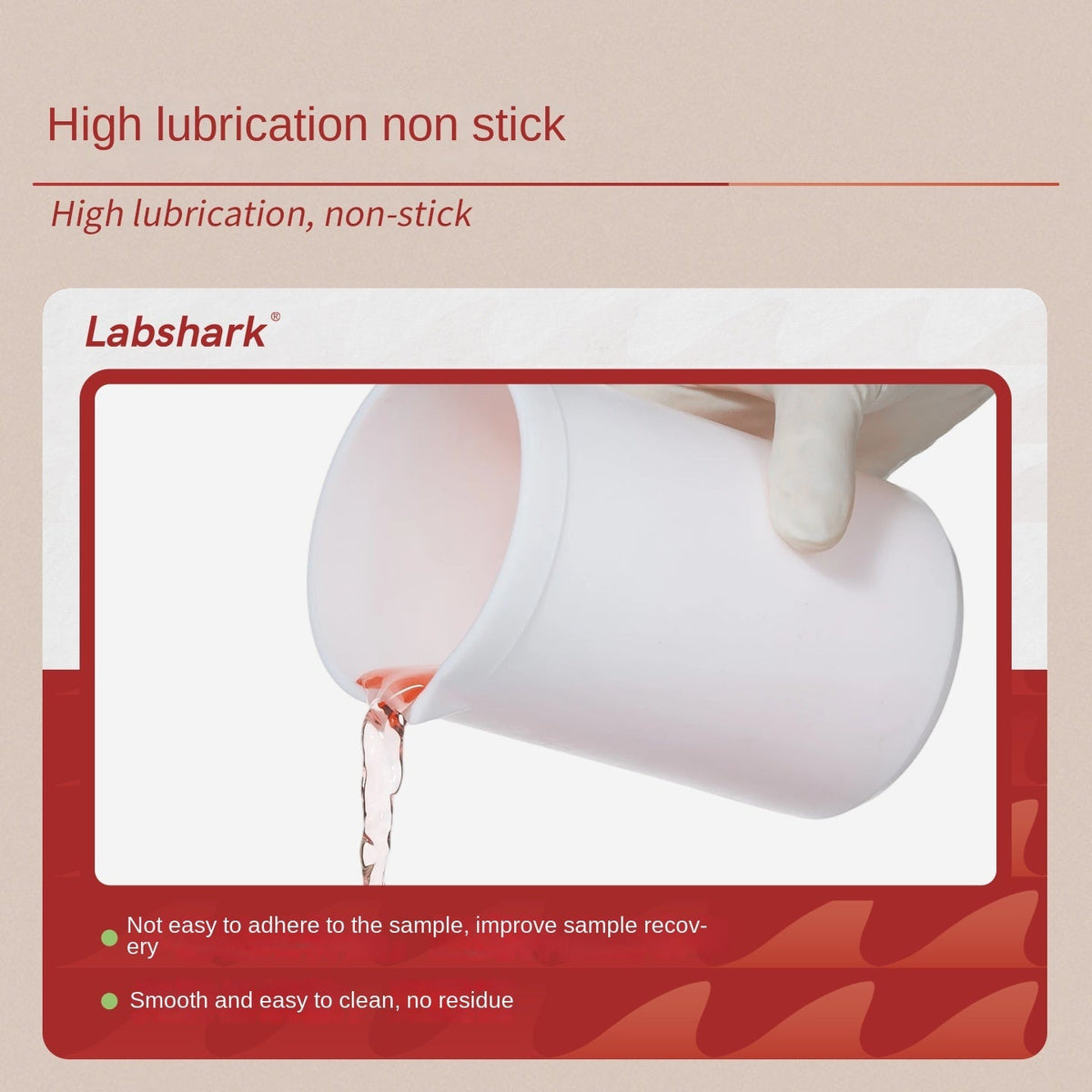 PTFE Beaker with Scale High Temperature Resistant Acid & Alkali Compatible Thickened Design