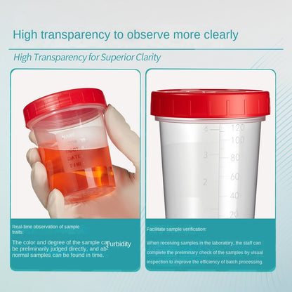Disposable Stacked Screw Lid Sampling Cups for Urine Sputum Dirty Samples