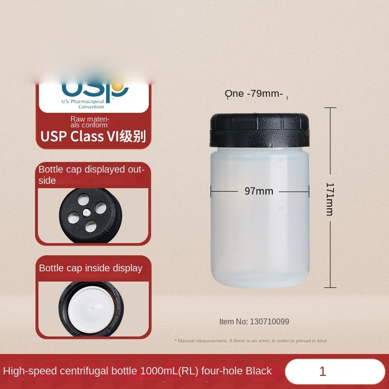 High-Speed Centrifugal Bottle Sealed Plastic PP Thickened High-Temperature Transparent 1000ml