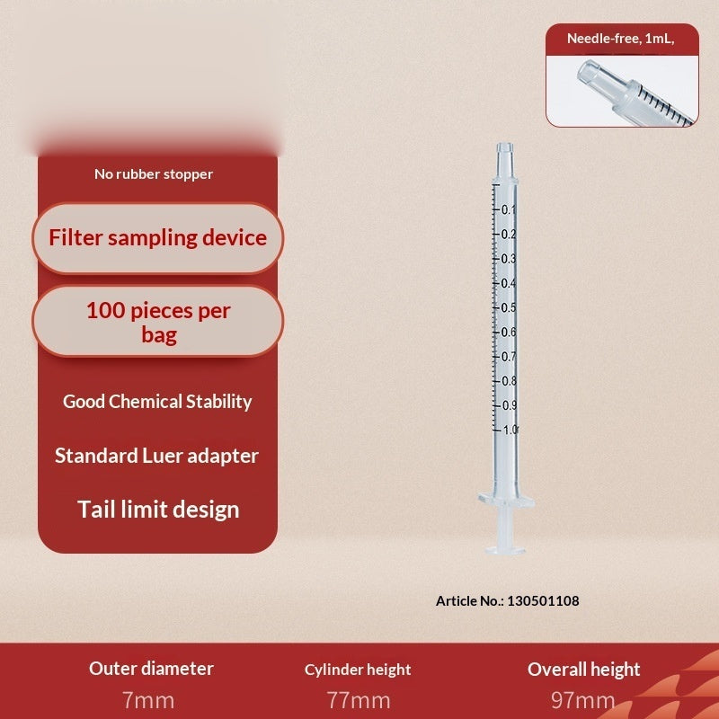 Disposable Plastic Sampler Screw Socket Injector Laboratory Syringe Filter