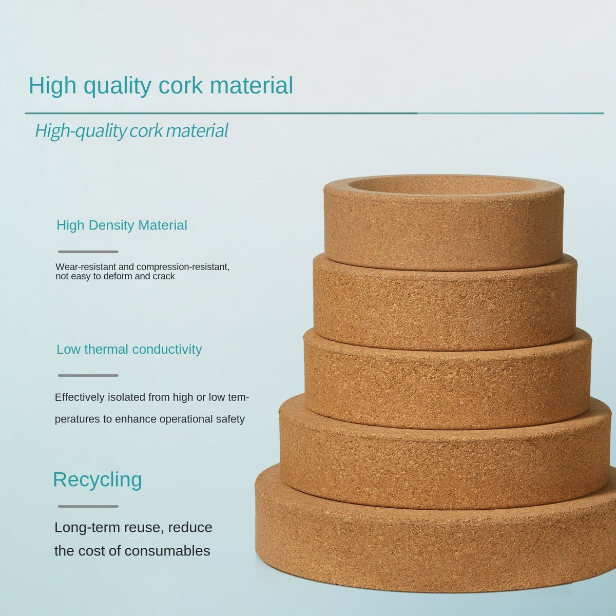 Cork Holder Base Acid & Alkali Resistance Wear Resistance Compression 80mm/100mm/110mm
