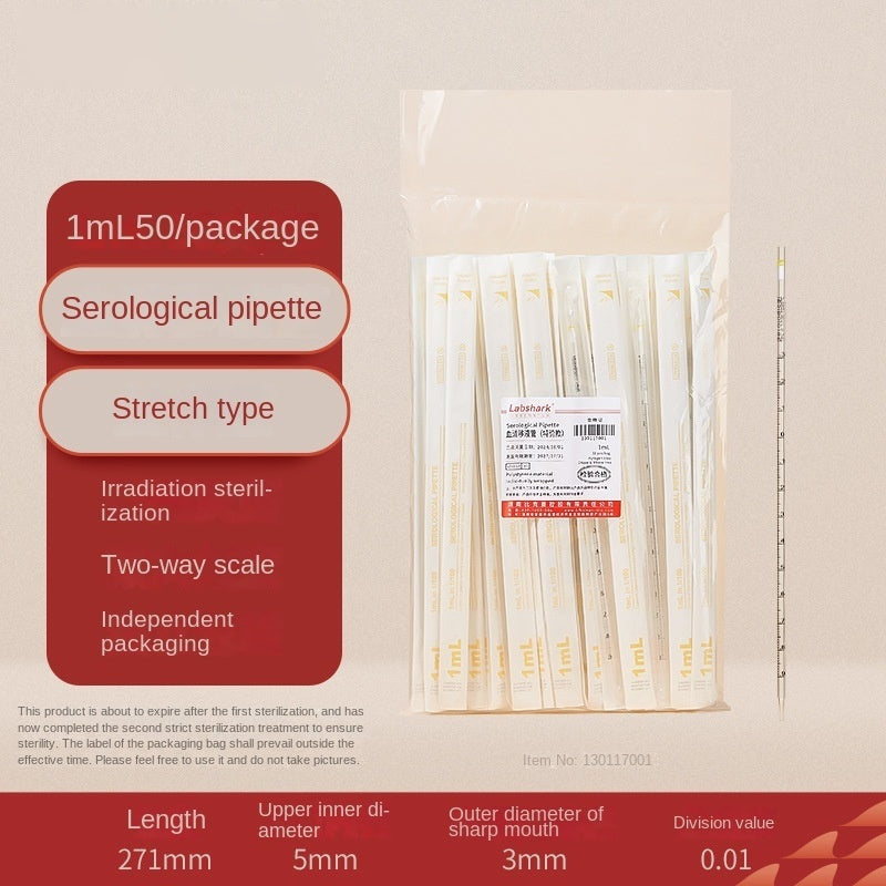 Disposable Plastic Biological Serum Pipette with Stretch Welding Type for Laboratory Use 10ml