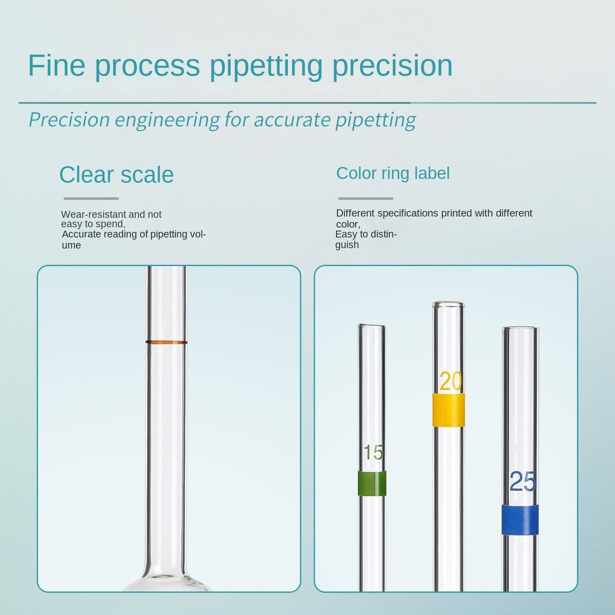 Belly Pipette Thickened Material Glass Dropper Fat Class a Inspectable Single Standard 1-100ml
