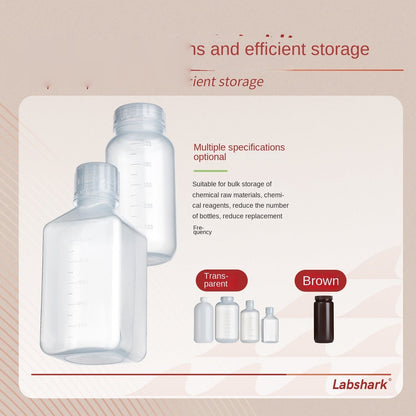 Large Capacity Reagent Bottle HDPE PP Wide & Small Mouth Transparent Brown