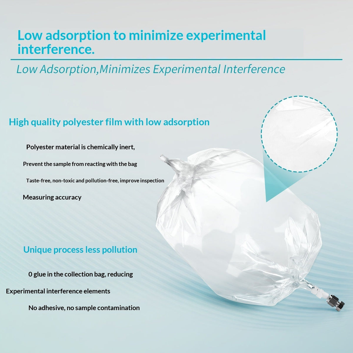 Odor Sampling Gas Collection Bag Pollution Source Gas Concentration Polyester Odorless Bag