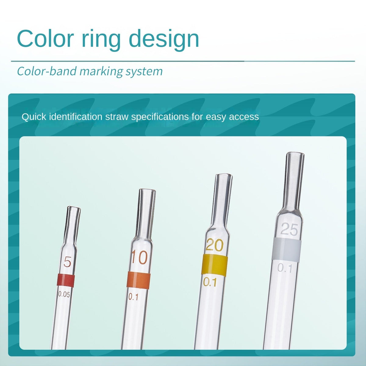 Ring Standard Glass Pipette Dropper Scale Single Standard Line Indexing Pipette