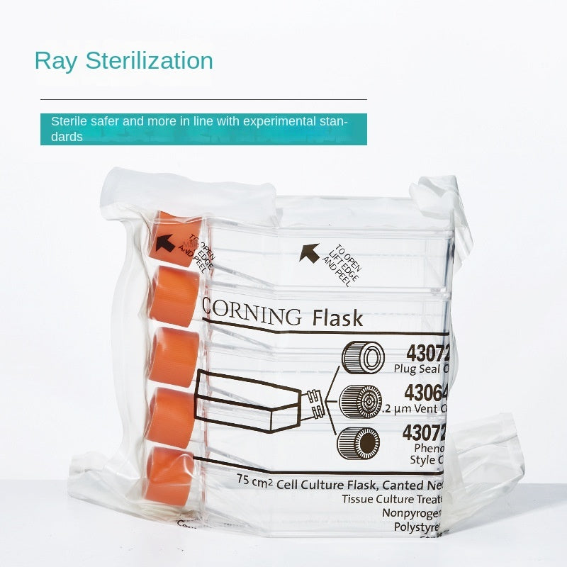 75cm & 175cm Square Rectangular Torticollis Breathable Airtight Lid Cell Culture Flask