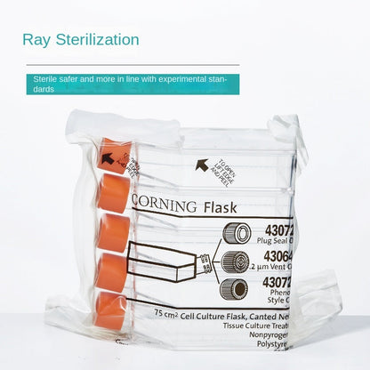 75cm & 175cm Square Rectangular Torticollis Breathable Airtight Lid Cell Culture Flask