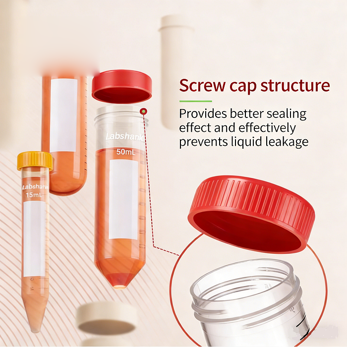Disposable Plastic Centrifuge Tubes with Screw Caps/Round Bottom/Conical Bottom