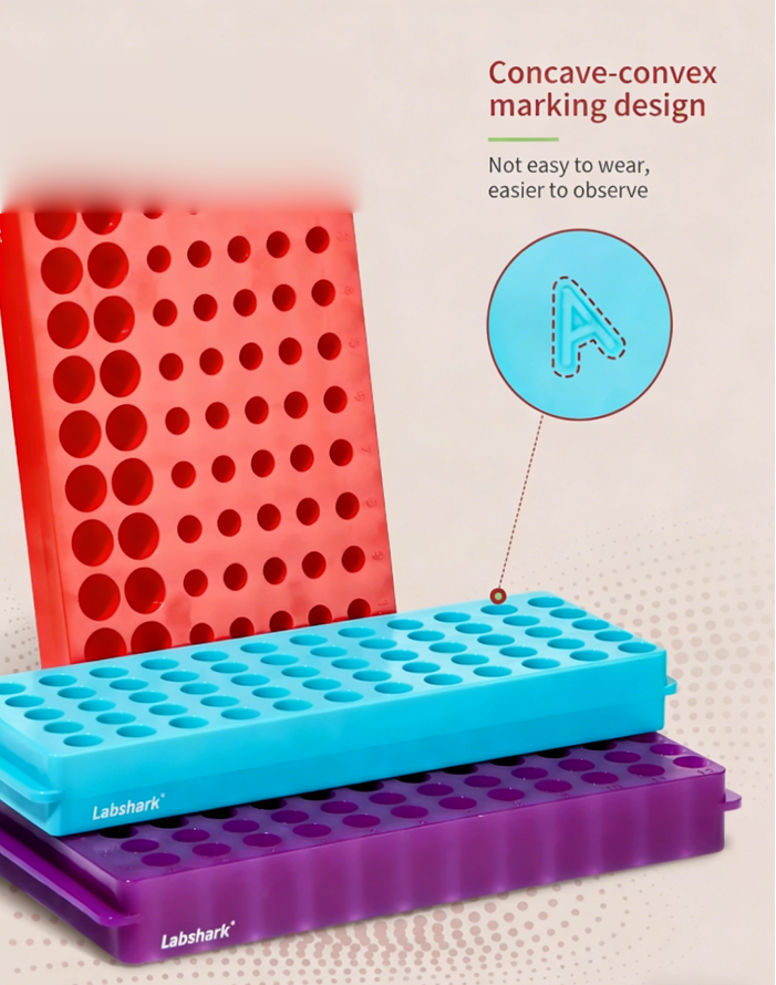 Double-Sided Centrifuge/EP/PCR Tube Rack/Holder, 24/32/60/96 Well for 0.5/1.5/2ml Test Tube Use