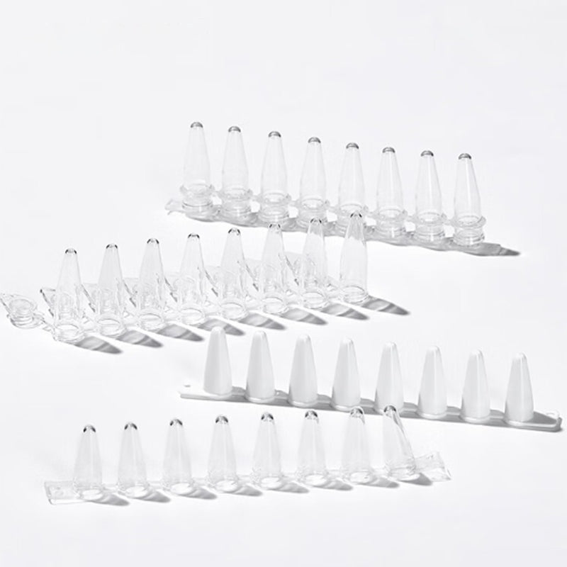 Bio 8-Tube PCR Centrifuge Tube Plate 0.1/0.2/0.5ml Capacities High Temperature Resistant 8-Tube PCR