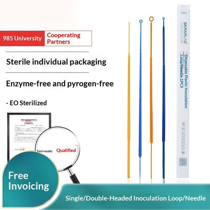 Biological Disposable Sterile Plastic Copper Inoculation Ring Needle 1ul/5ul/10ul Capacities 1-5mm