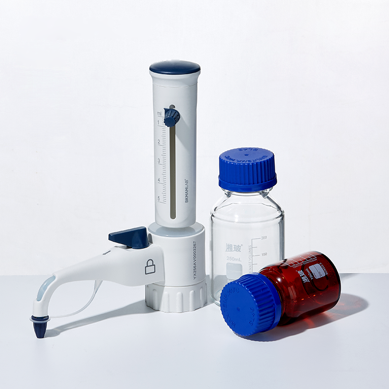 Bio-Bottle Mouth Dispenser PTFE Glass Quantitative Pipetting Manual Adjustable Experimental