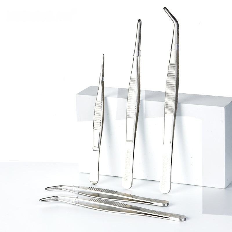 Stainless Steel Tweezers with Flat/Bent/Straight Pointed/Bent Pointed Head