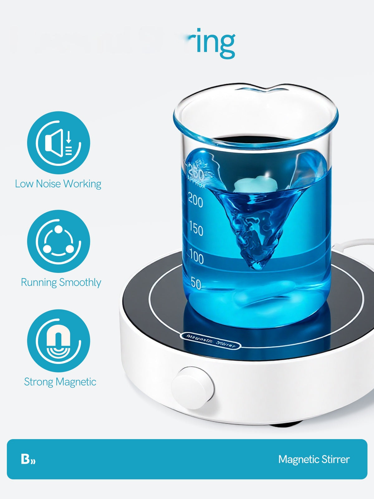 Magnetic Stirrer Magnetic Plate with 3 Stir Bars