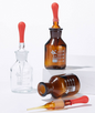 Glass Dropper Bottles/English-Style Dropper Bottles/Transparent/Brown/White Graduated Dropper Bottle