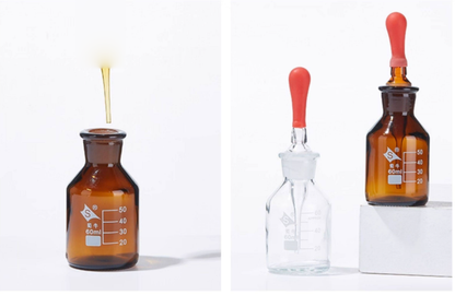 Glass Dropper Bottles/English-Style Dropper Bottles/Transparent/Brown/White Graduated Dropper Bottle