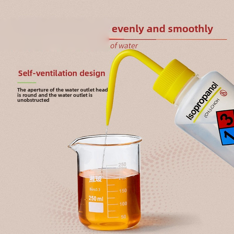 Plastic Safety Laboratory Washing Bottle with White and Red Heads Plastic Safety Laboratory Washing
