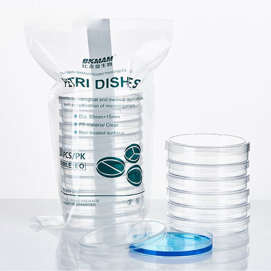 Disposable Plastic Petri Dishes/Bacterial Culture Dishes, Sterilized Bags/Boxes, 60mm