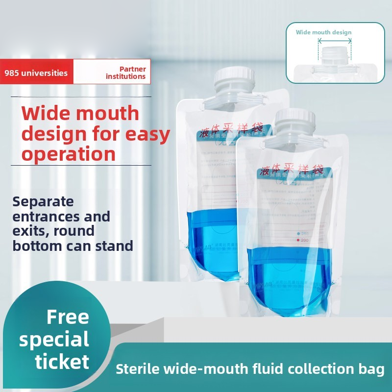 Bio Sterile Disposable Wide-Mouth Microbiological Water Sample Collection Bag 500ml Whirl Pak