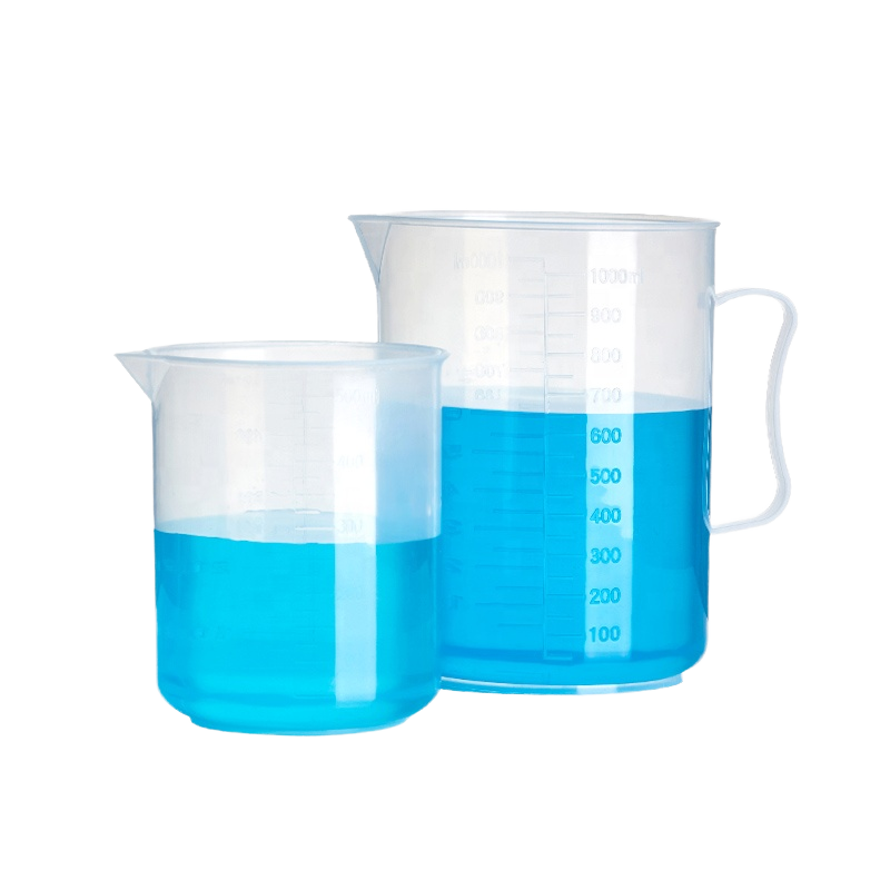 Lab 500ml 1000ml Plastic Graduated Beaker Measuring Cup