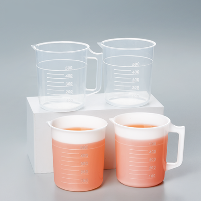 Lab 500ml 1000ml Plastic Graduated Beaker Measuring Cup