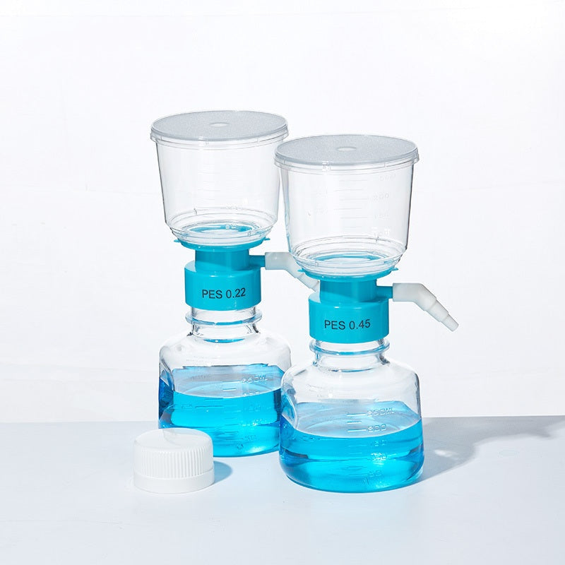 Biological Disposable Vacuum Filtration Apparatus Receiving Bottle Sterile PES Laboratory Vacuum