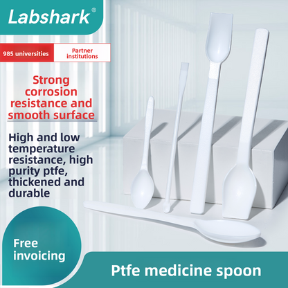 PTFE Measuring Spoons Anti-Corrosion Acid Alkali Resistant Square Heads Smooth Surface 3 5 10