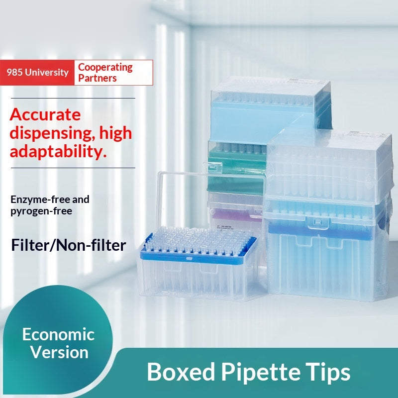 Biological Boxed Disposable Pipette Tips 10ul 200ul 1000ul Sterile Enzyme-Free Filter Core