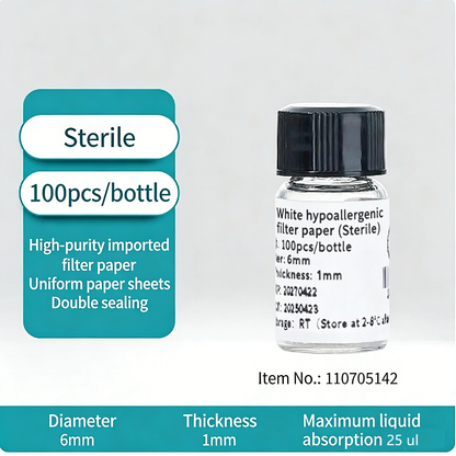Blank Antibiotic Sensitivity Discs for Antibacterial Susceptibility Testing