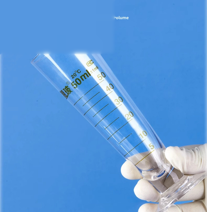 Lab Glassware Glass Triangular Graduated/Measuring Cup/Cylinder, Large-Capacity with Graduations