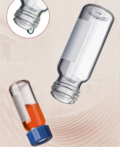 Analytical Vials with Blue Cap, PTFE/Red Rubber