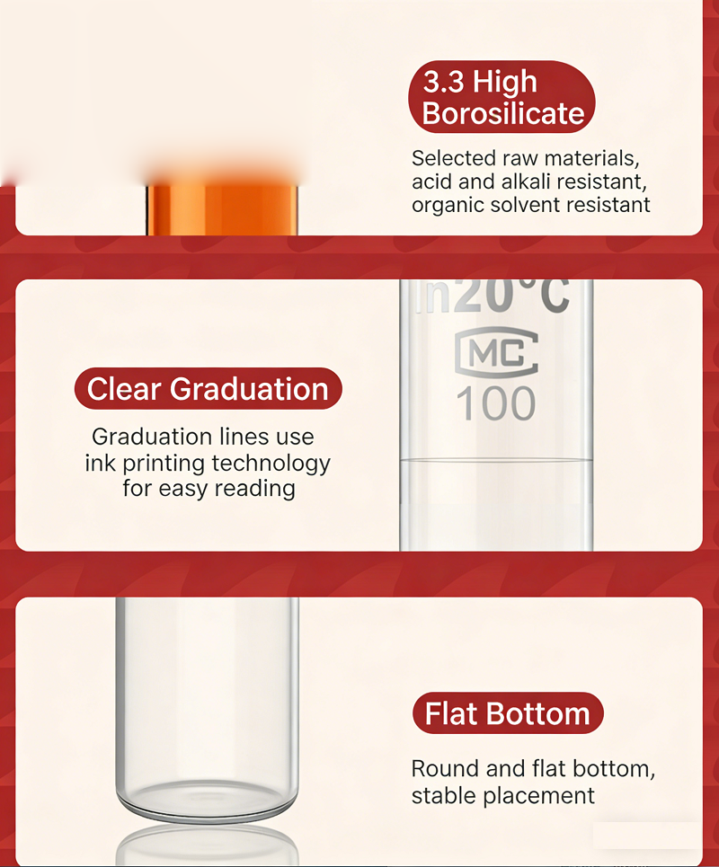 Stoppered Colorimetric Tube, 10, 25, 50, 100ml Available